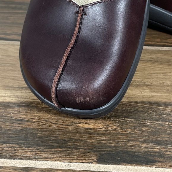 Alegria Kaitlyn Womens Size EU 38 Shoes Gravy Pull Up Leather Mary Jane Clogs - Picture 13 of 16